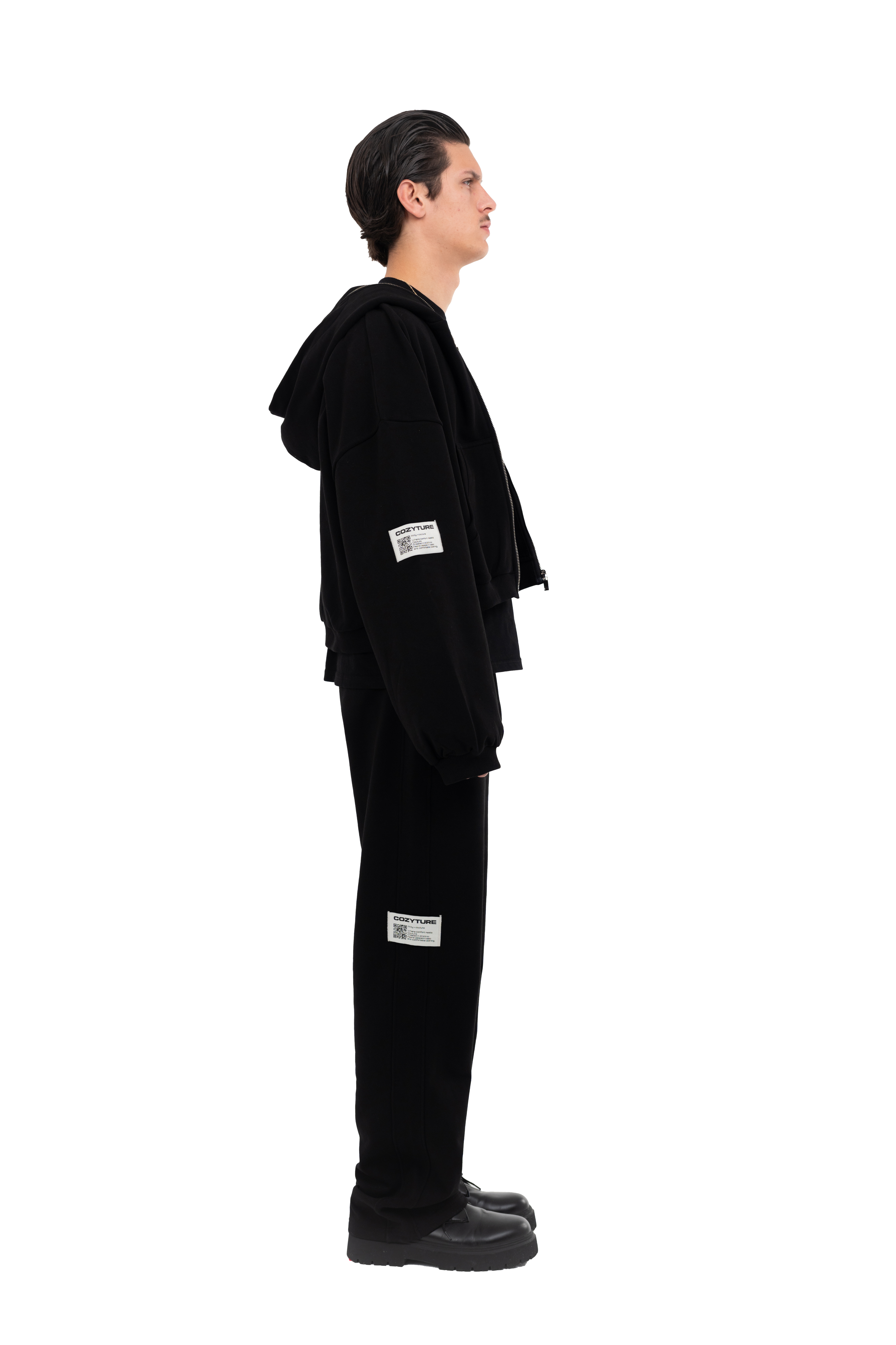 PLAIN ZIPPER BLACK