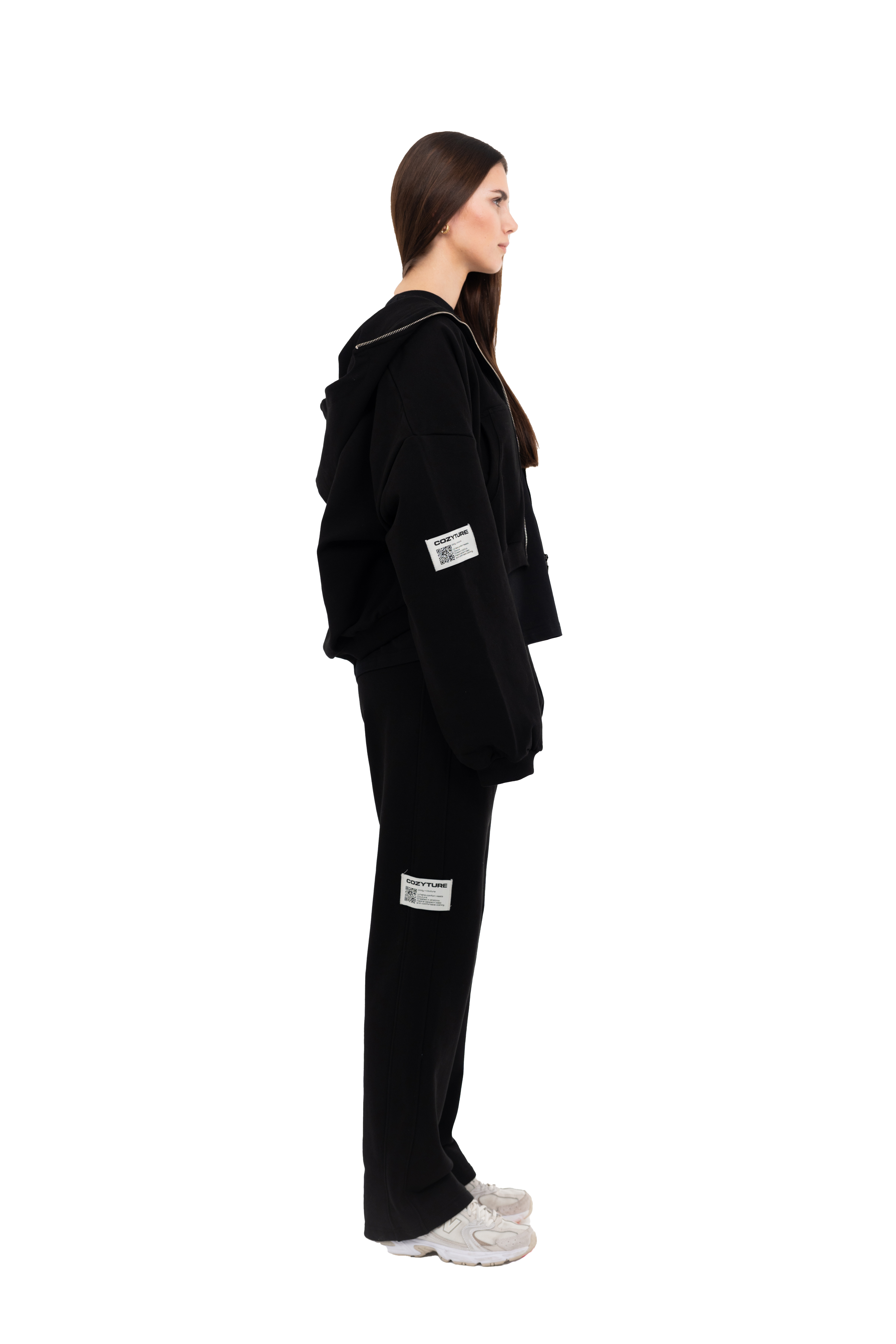 PLAIN ZIPPER BLACK