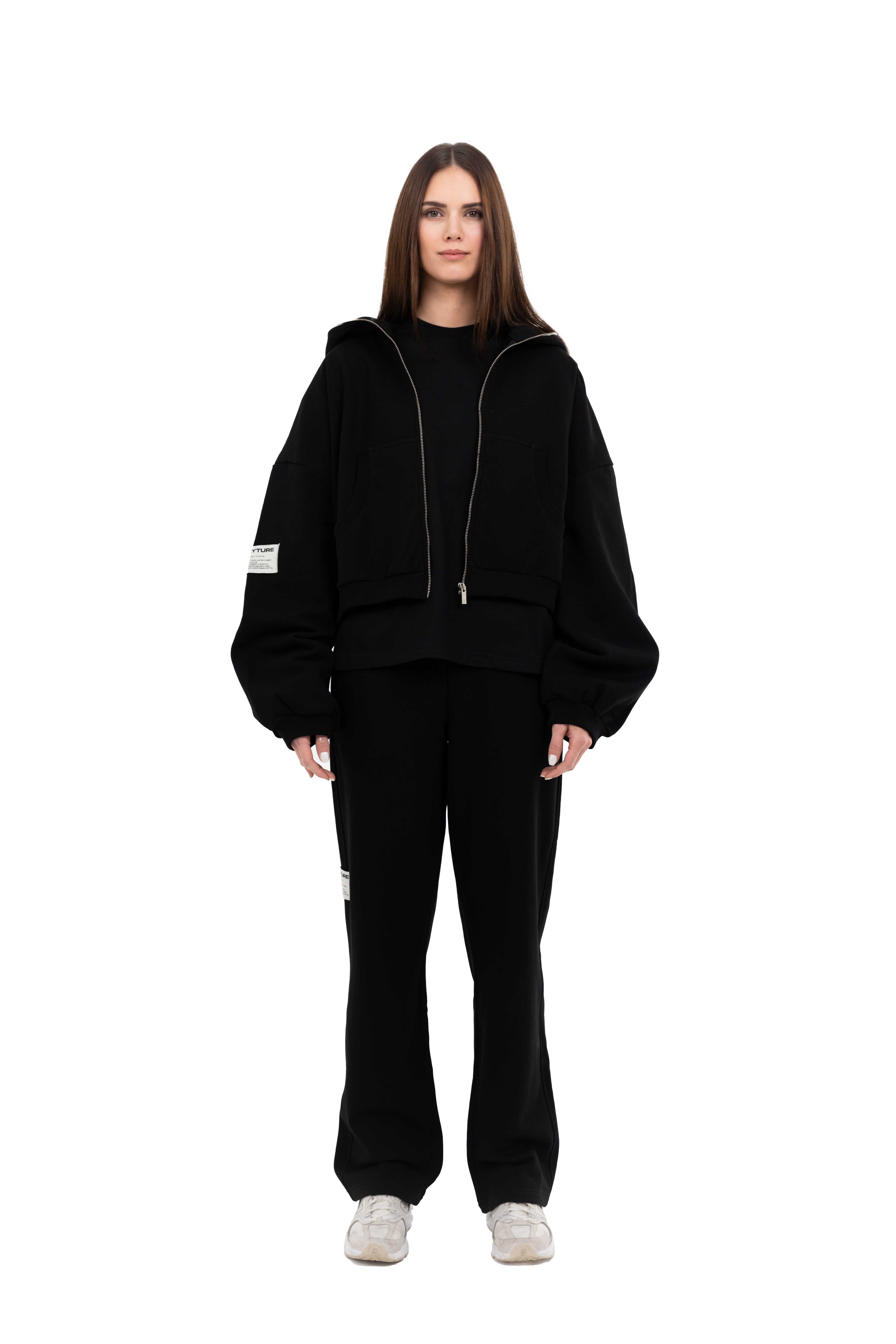 PLAIN ZIPPER BLACK