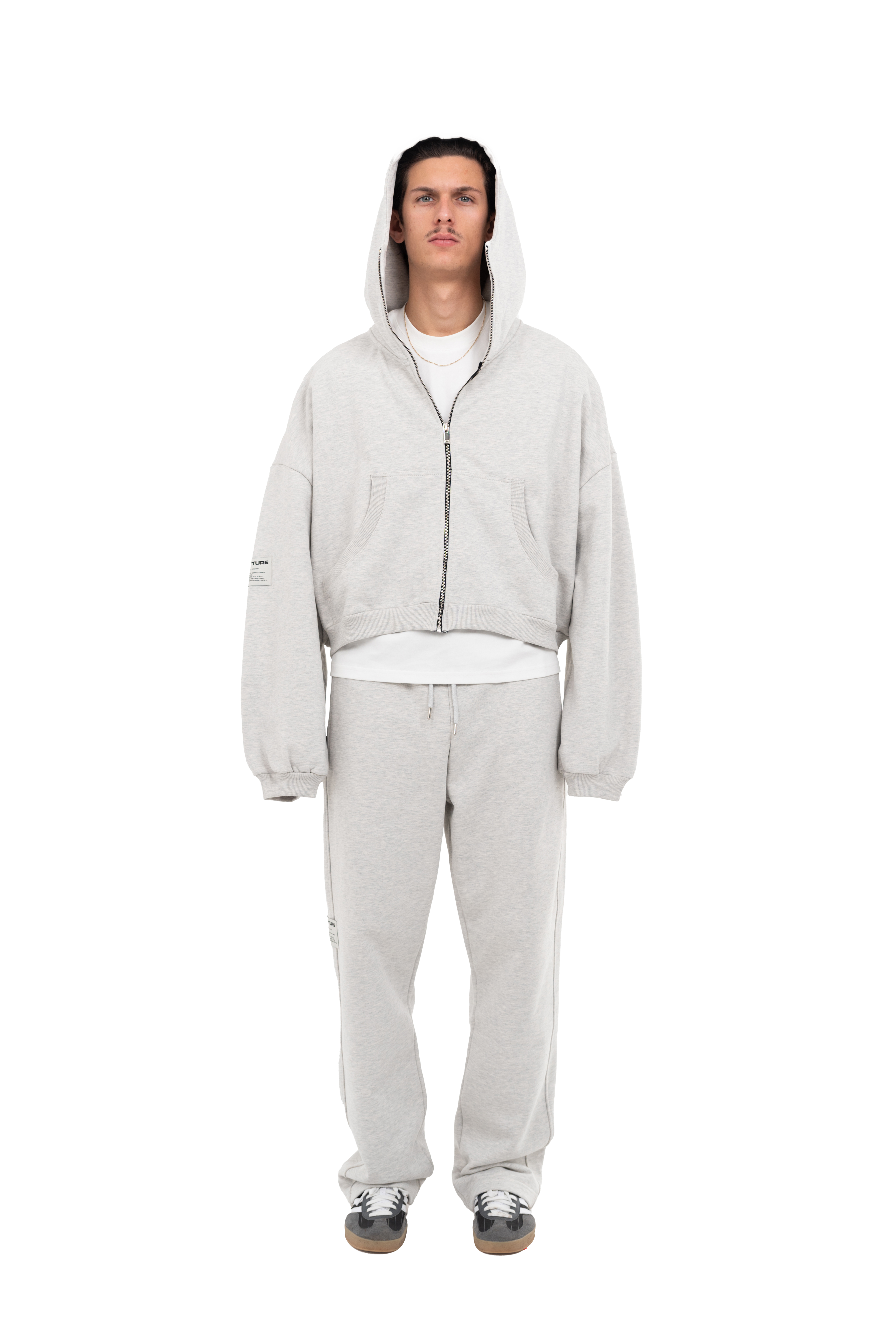 PLAIN ZIPPER GREY