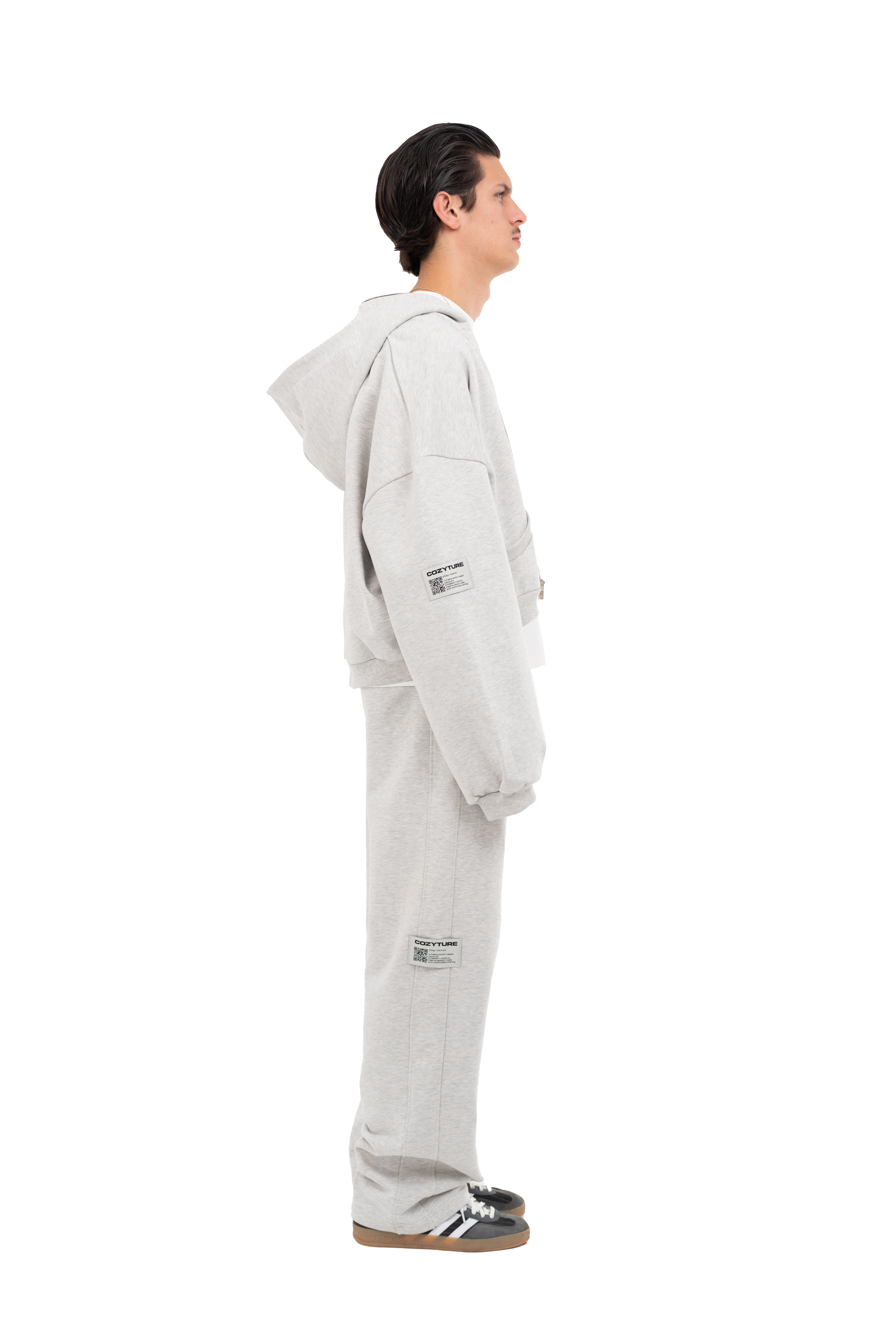 PLAIN ZIPPER GREY