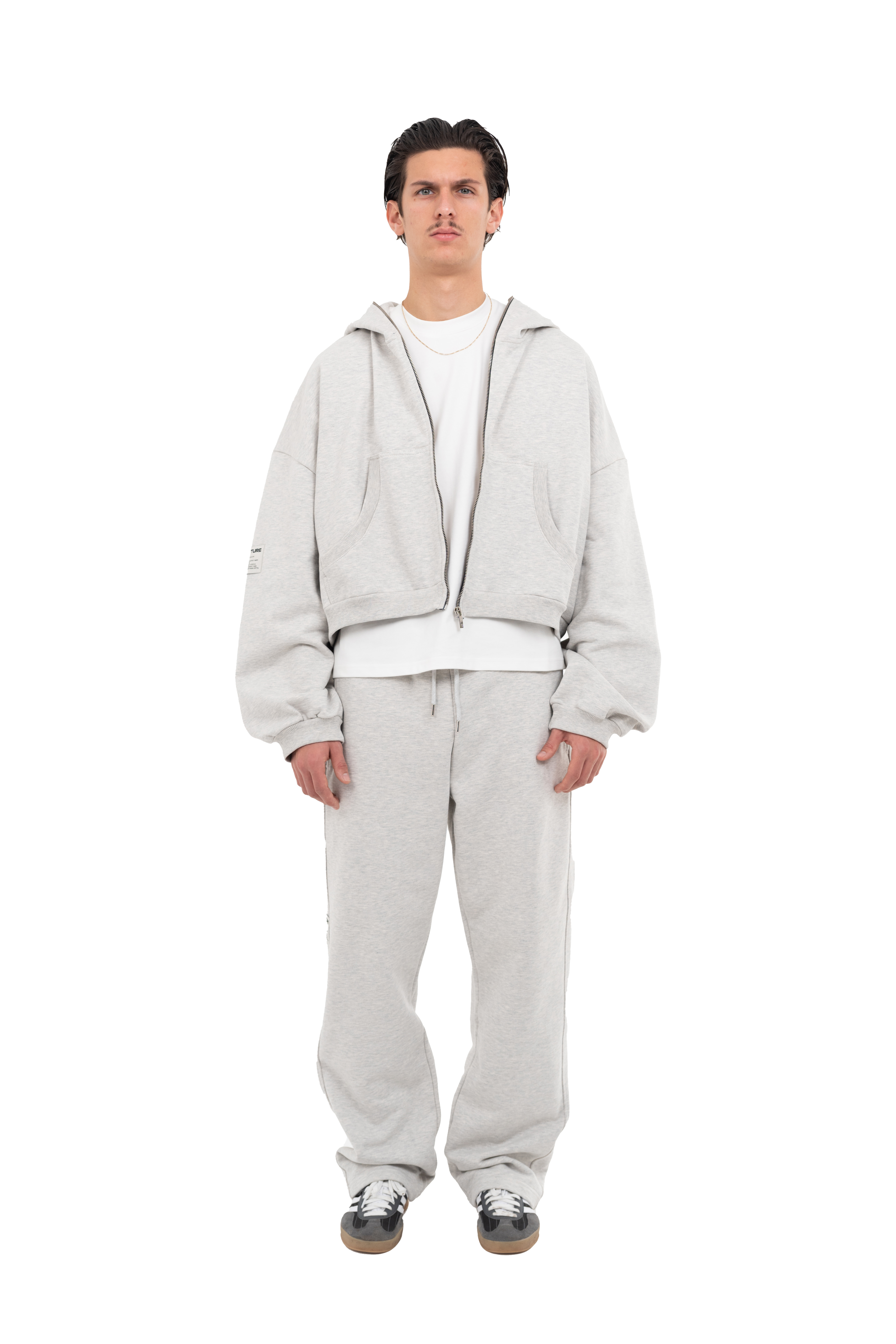 PLAIN ZIPPER GREY