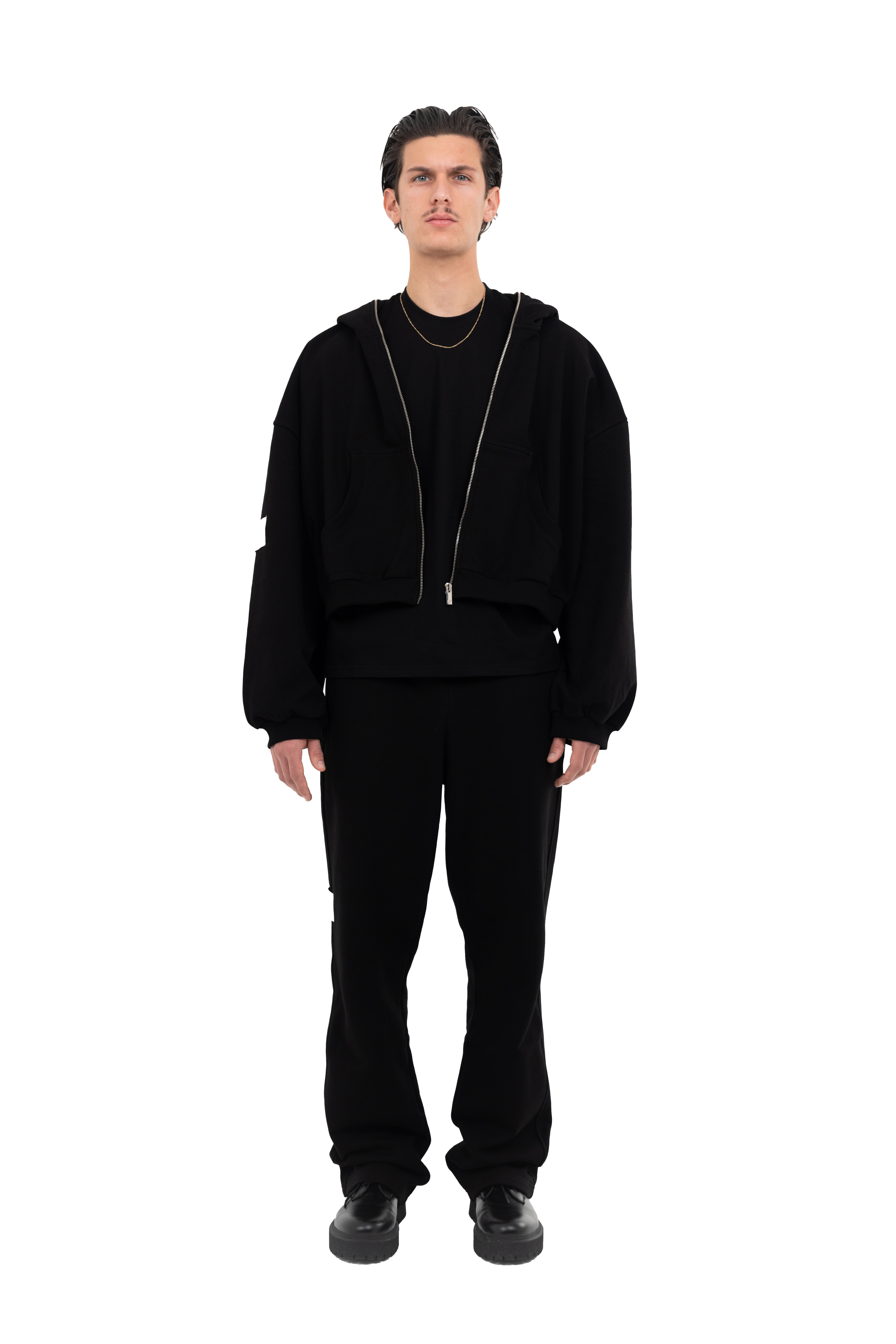 PLAIN ZIPPER BLACK