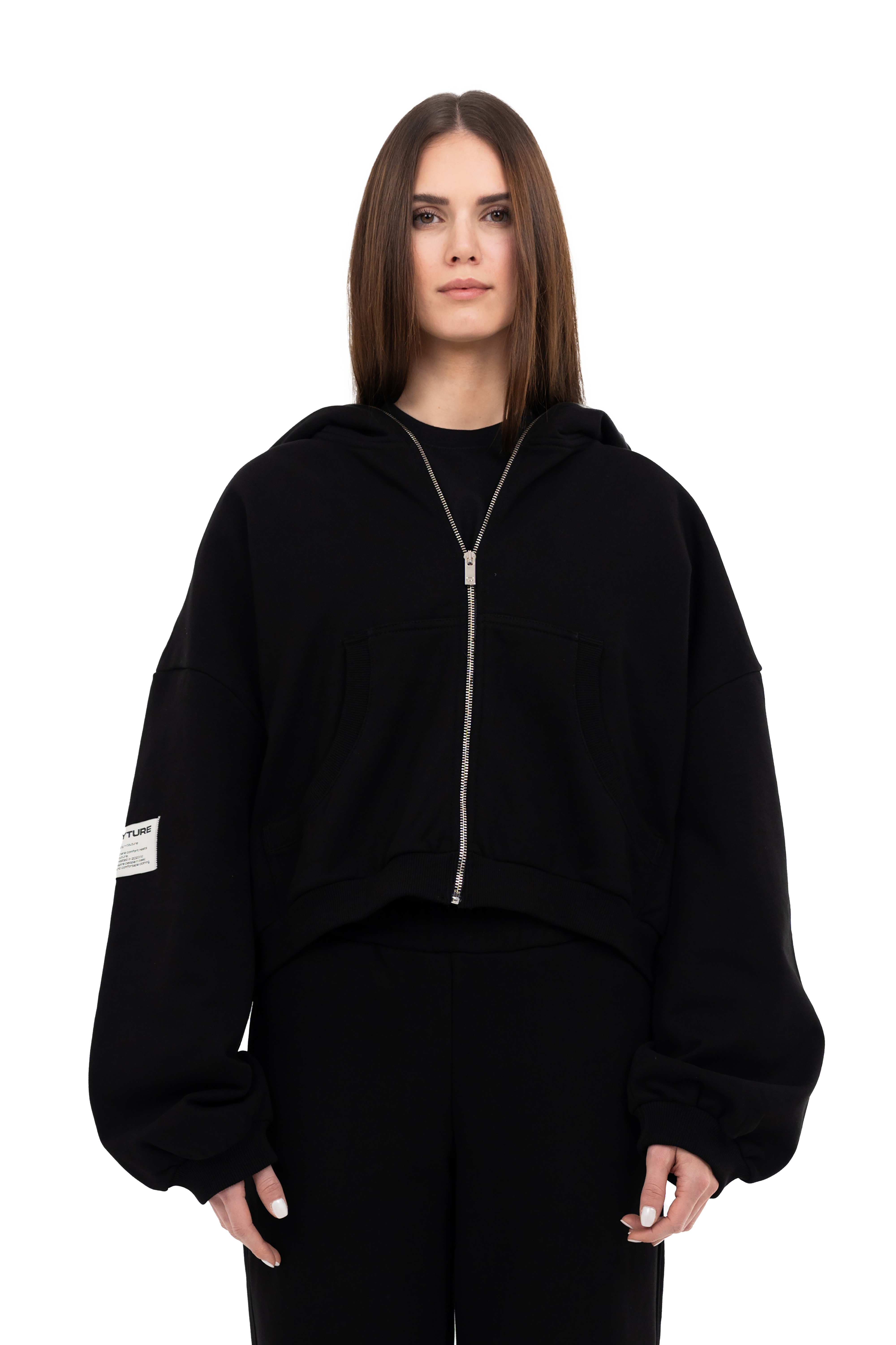 PLAIN ZIPPER BLACK