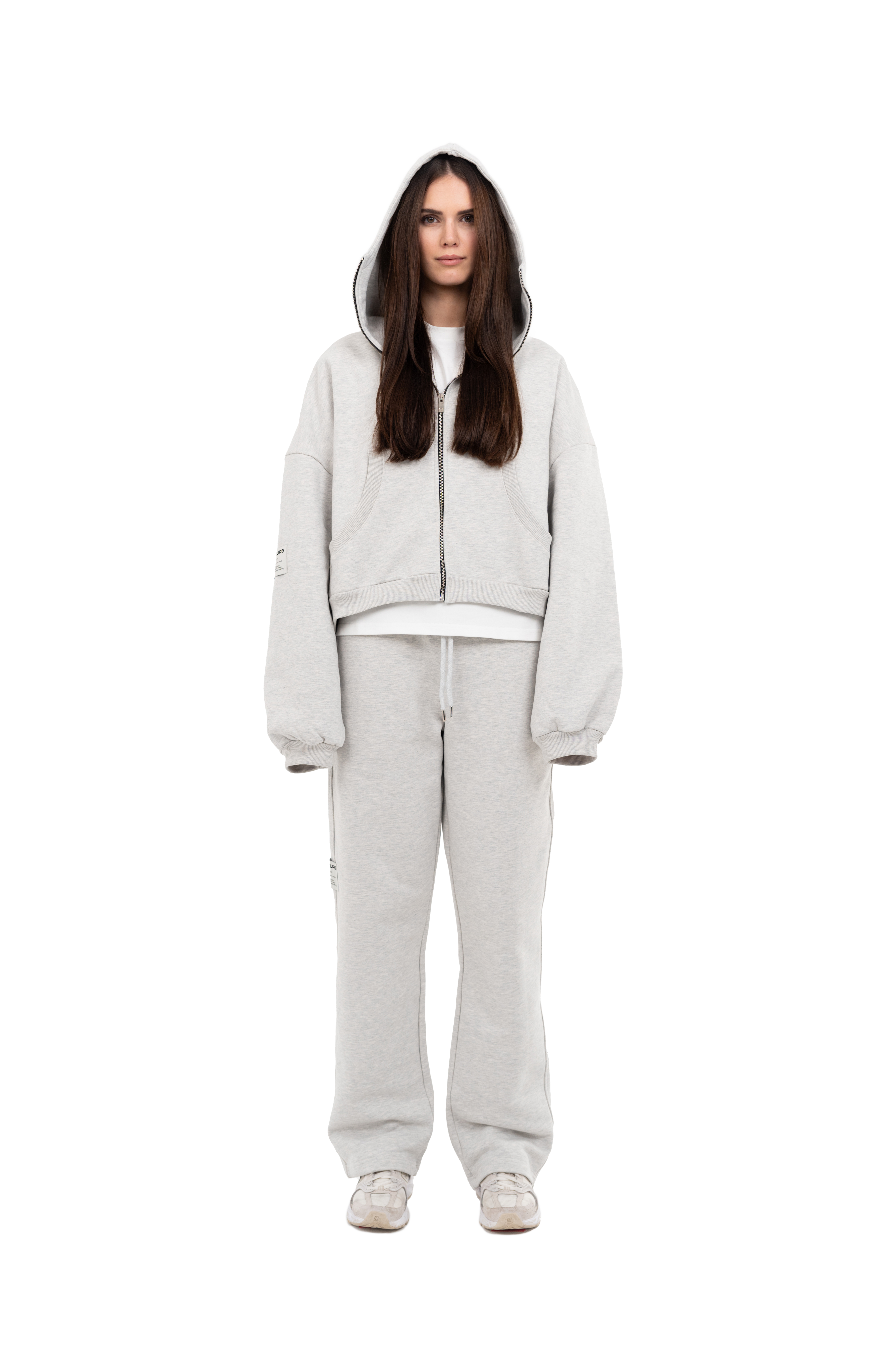 PLAIN ZIPPER GREY