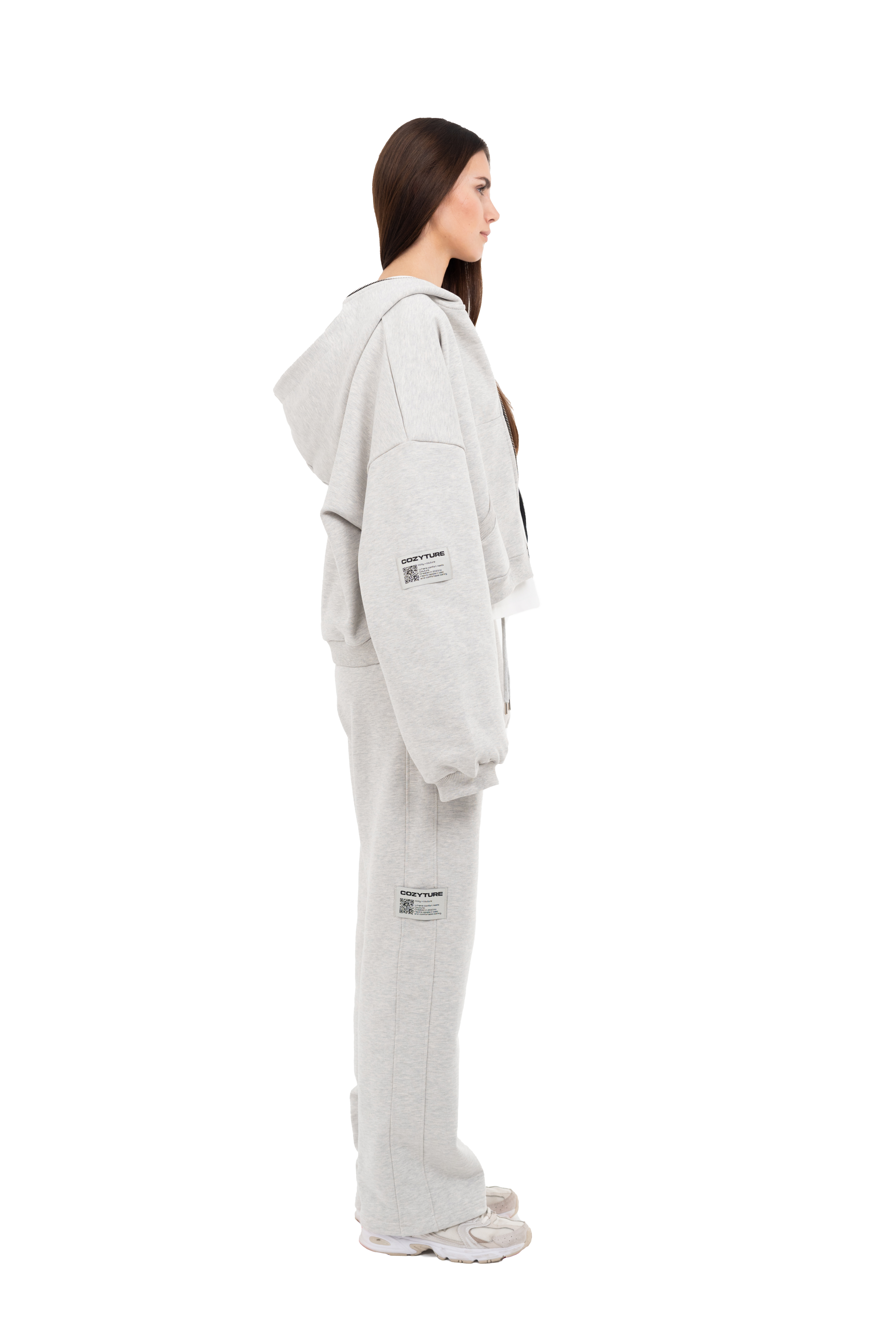 PLAIN ZIPPER GREY