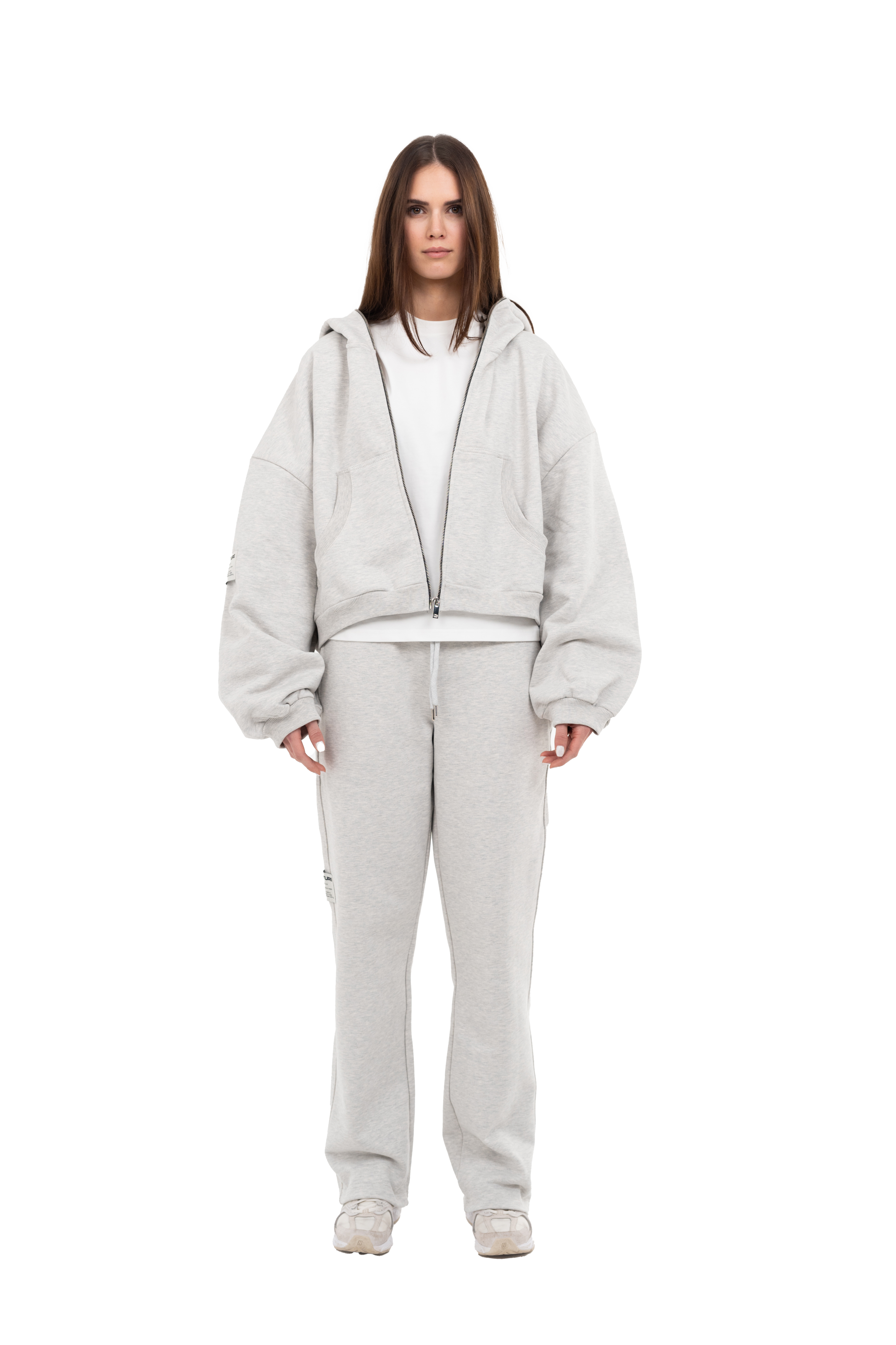 PLAIN ZIPPER GREY