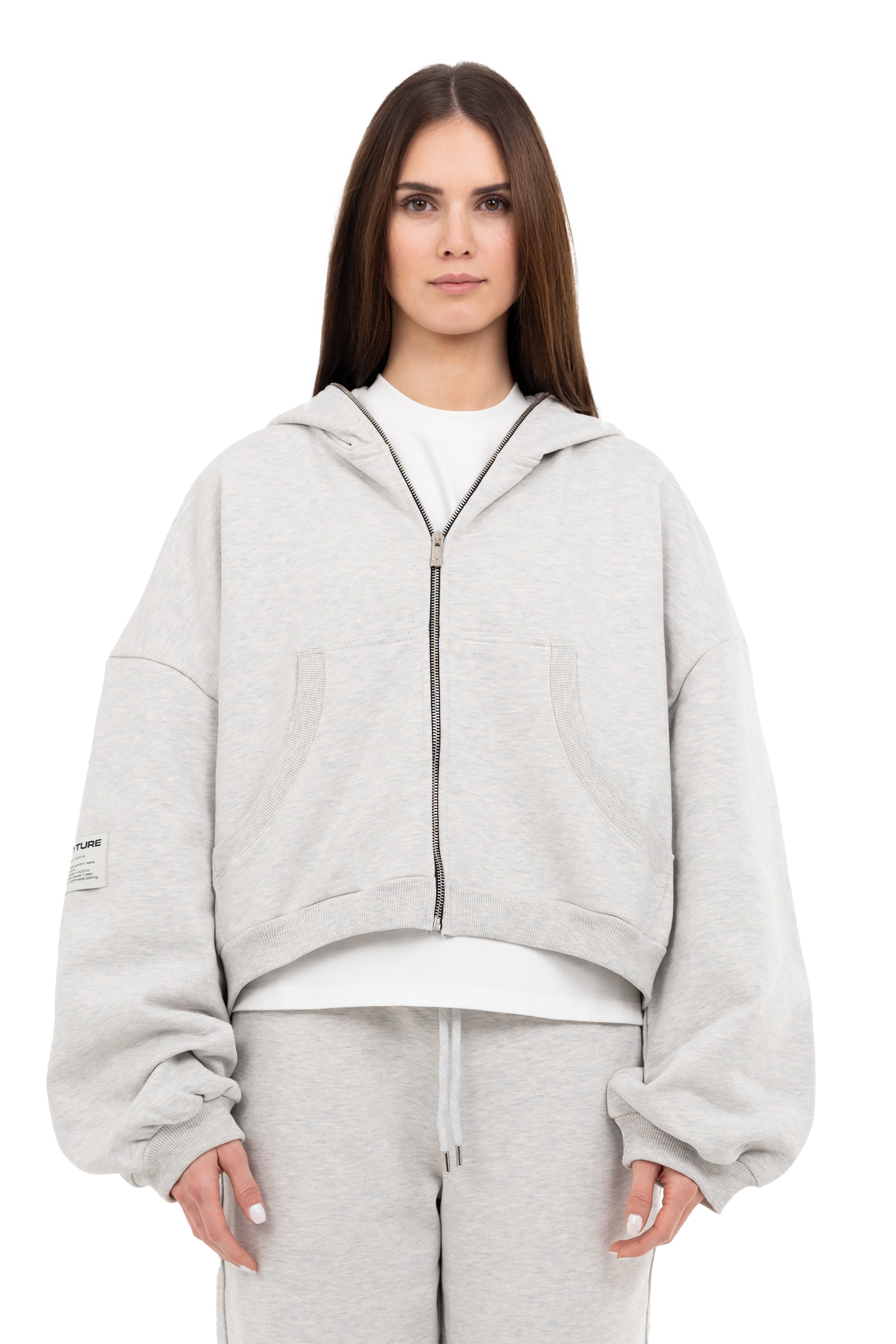 PLAIN ZIPPER GREY