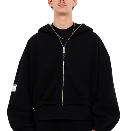 PLAIN ZIPPER BLACK